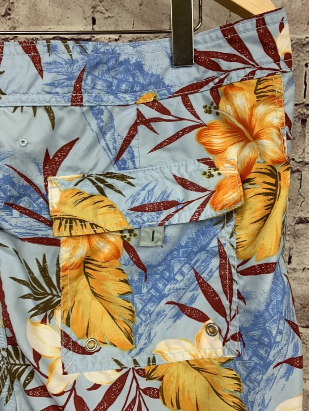 Banana Republic Blue Yellow Floral Board Shorts